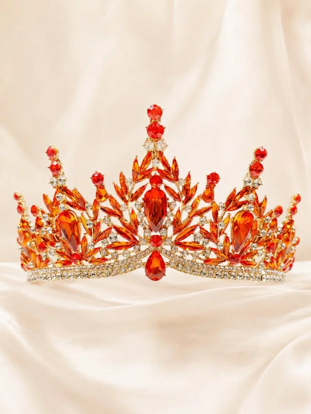 Amber crystal tiara, birthday princess tiara, Prom headband, Anniversary gift
